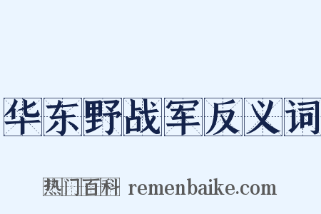 华东野战军反义词是什么意思的图片